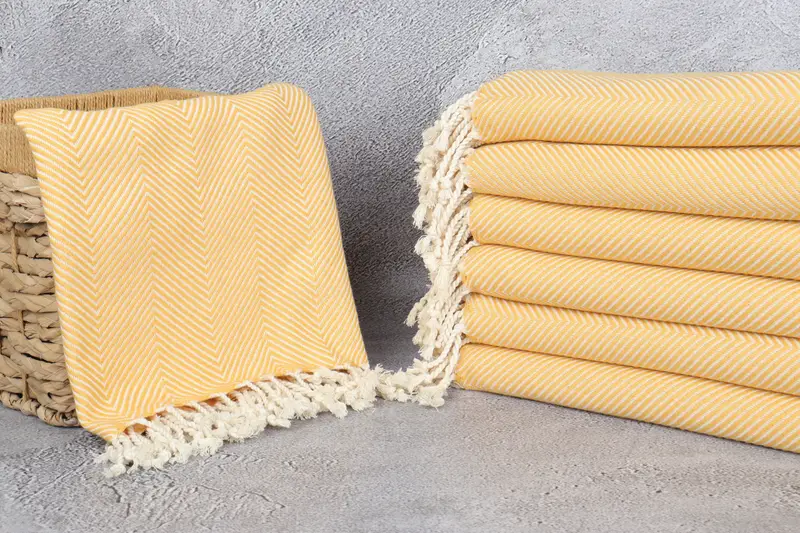 Handwoven Turkish bath towel, Gift Towel, Towel With Name, Bachelorette Party Gift, 70x40 Cotton Herringbone Towel, Turkish towel, Luxury towel - 3
