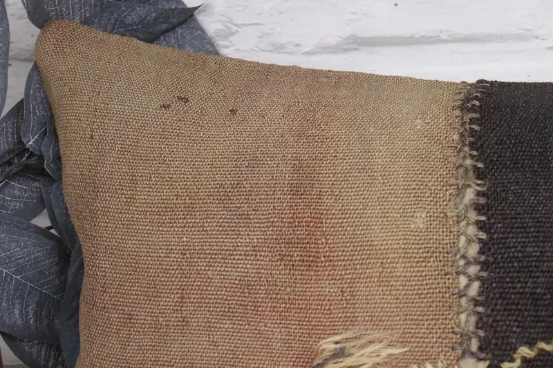 Seat Pillow, 12x36 Brown Pillow Cover, Interior Designer Pillow, Kilim Pillow Cover, Custom Pillow, Cushion Cover, Pillow for Couch - 2