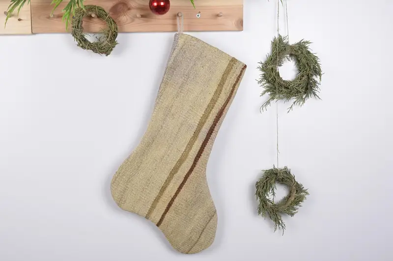 Festliches Weihnachtsornamentmuster, 19-Zoll-Weihnachtsstrumpf