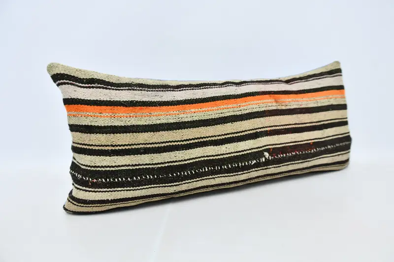 Kilim Cushion Sham, Kilim Pillow Cover, Anatolian Pillow Case, Sofa Pillow, Pillow Case, 16x36 Beige Cushion Cover, Boho Pillow - 3