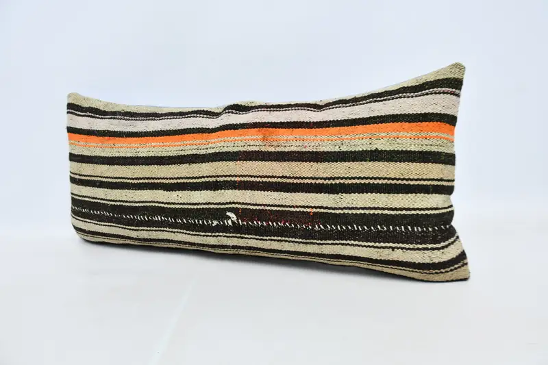 Kilim Cushion Sham, Kilim Pillow Cover, Anatolian Pillow Case, Sofa Pillow, Pillow Case, 16x36 Beige Cushion Cover, Boho Pillow - 4