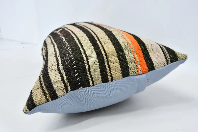 Kilim Cushion Sham, Kilim Pillow Cover, Anatolian Pillow Case, Sofa Pillow, Pillow Case, 16x36 Beige Cushion Cover, Boho Pillow - 6