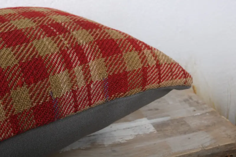 Pillow for Couch, Gift Pillow, 12x24 Red Cushion Case, Pillow, Toss Cushion Case, Living Room Throw Cushion Case, Kilim Pillow Cover - 6