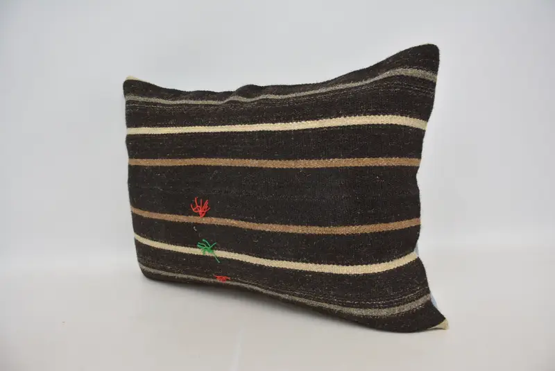 20x28 Brown Pillow, Retro Pillow Cover, Pillow Case, Turkish Corner Cushion, Kilim Cushion Sham, Aztec Cushion, Pillow for Sofa, Kilim Pillow - 4