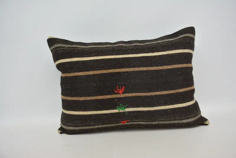 20x28 Brown Pillow, Retro Pillow Cover, Pillow Case, Turkish Corner Cushion, Kilim Cushion Sham, Aztec Cushion, Pillow for Sofa, Kilim Pillow - 1