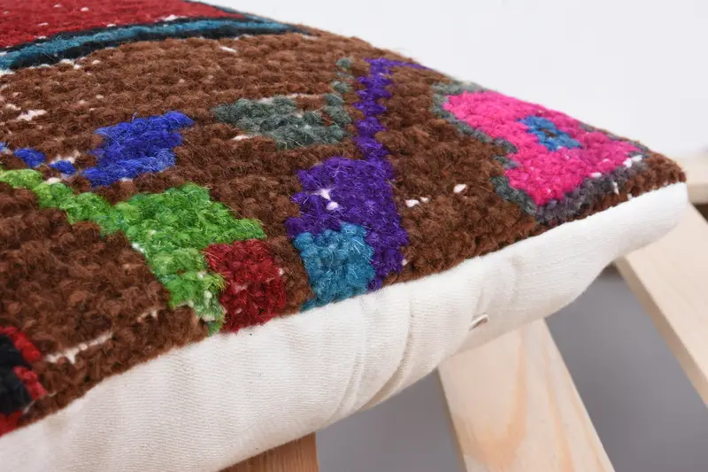 Kilim Rug Pillow, Ethnic Throw Cushion Cover, Gift Pillow, 12x12 Red Cushion, Antique Pillows, Turkish Kilim Pillow, Pillow Case - 7