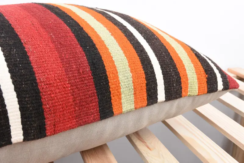 16x36 Red Cushion Case, Pillow Cover, Office Chair Cushion, Handmade Kilim Cushion, Gift Pillow, Pastel Pillow Cover, Pillow for Sofa - 7