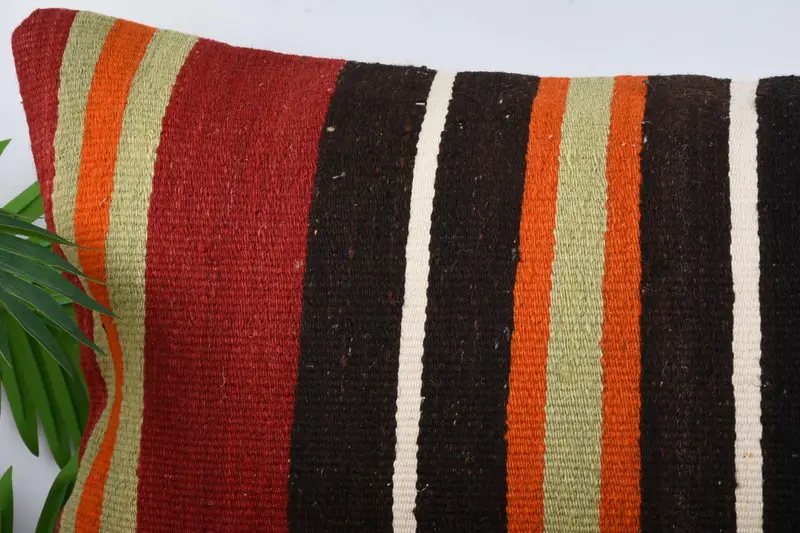 16x36 Red Cushion Case, Pillow Cover, Office Chair Cushion, Handmade Kilim Cushion, Gift Pillow, Pastel Pillow Cover, Pillow for Sofa - 2