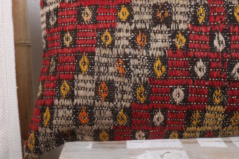 Handmade Kilim Cushion, Cushion Case, Vintage Kilim Throw Pillow, Handwoven Pillow, 12x36 Red Pillow Sham, Sofa Bolster Pillow Sham, Gift Pillow - 3