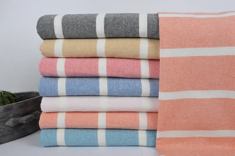 Turkish Hand Towel, 36x18 Cotton Striped Towel, Bathroom Towels, Monogrammed Hand Towel, Personalized Gift For Her, Valentine Day Gift For Her - 1