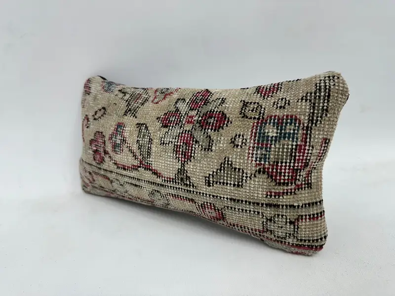 8x16 Beige Cushion Case, Pillow Sham, Kilim Pillow, Interior Designer Pillow, Knitted Pillow Cover, Throw Kilim Pillow, Luxury Cushion - 4