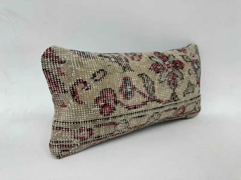 8x16 Beige Cushion Case, Pillow Sham, Kilim Pillow, Interior Designer Pillow, Knitted Pillow Cover, Throw Kilim Pillow, Luxury Cushion - 3