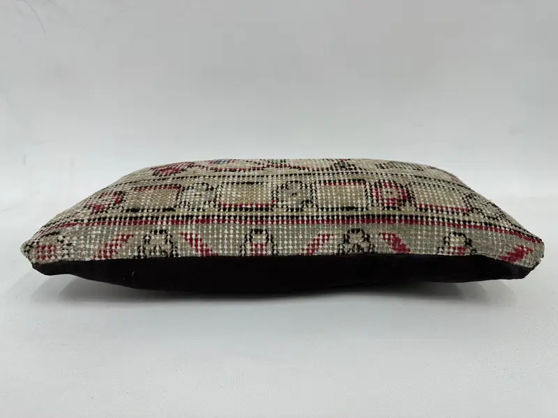 8x16 Beige Cushion Case, Pillow Sham, Kilim Pillow, Interior Designer Pillow, Knitted Pillow Cover, Throw Kilim Pillow, Luxury Cushion - 5
