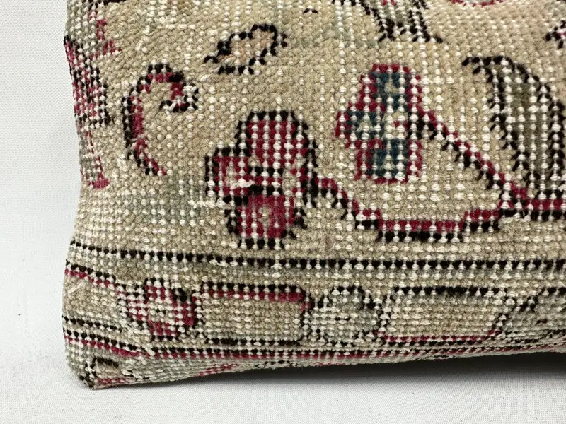 8x16 Beige Cushion Case, Pillow Sham, Kilim Pillow, Interior Designer Pillow, Knitted Pillow Cover, Throw Kilim Pillow, Luxury Cushion - 2