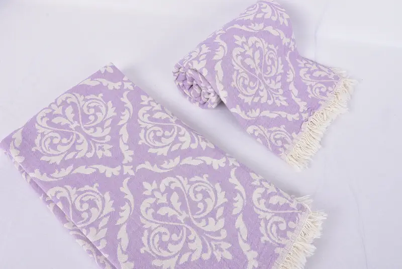 Monogram Towels, Turkish hand towel, Embroidered Beach Towel, Monogram Beach Towel, Organic towel, 68x36 Cotton Baroque Towel, Gift Boxes Towel - 7