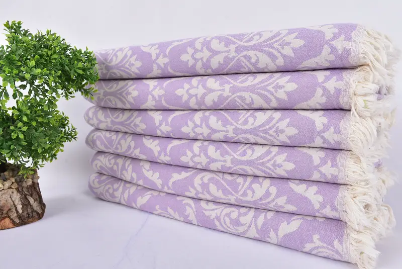 Monogram Towels, Turkish hand towel, Embroidered Beach Towel, Monogram Beach Towel, Organic towel, 68x36 Cotton Baroque Towel, Gift Boxes Towel - 3