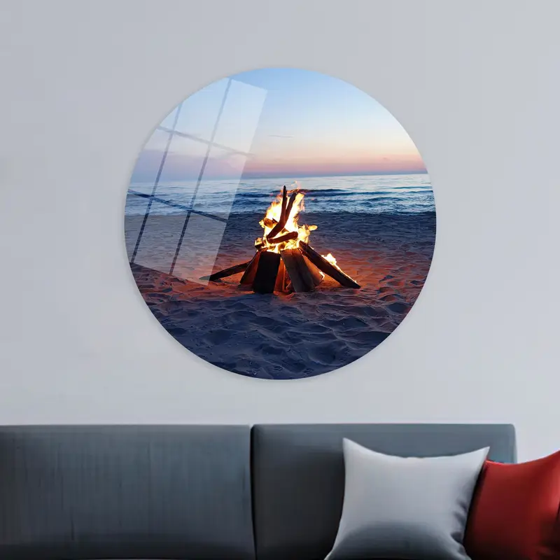 Serenity Beach Canvas: 海岸のエレガンスを表現したプリントアート