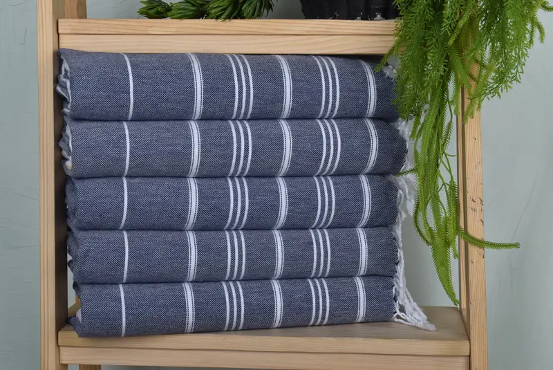 40x24 Cotton Striped Towel, Turkish Towel Hand Towel, Custom Hand Towel, Monogram Kitchen Towel, Valentine Day Gift For Her, Gift Boxes Tea Towels - 1