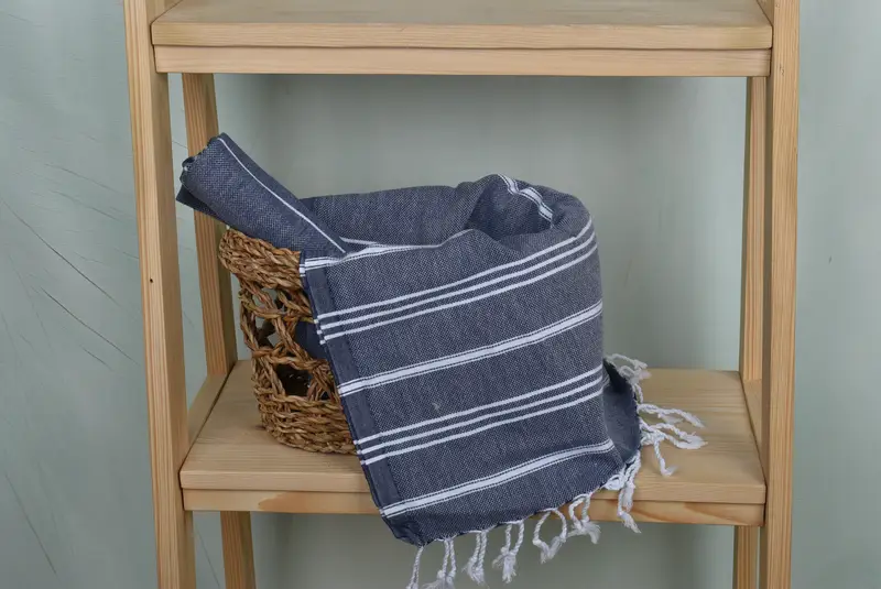 40x24 Cotton Striped Towel, Turkish Towel Hand Towel, Custom Hand Towel, Monogram Kitchen Towel, Valentine Day Gift For Her, Gift Boxes Tea Towels - 4
