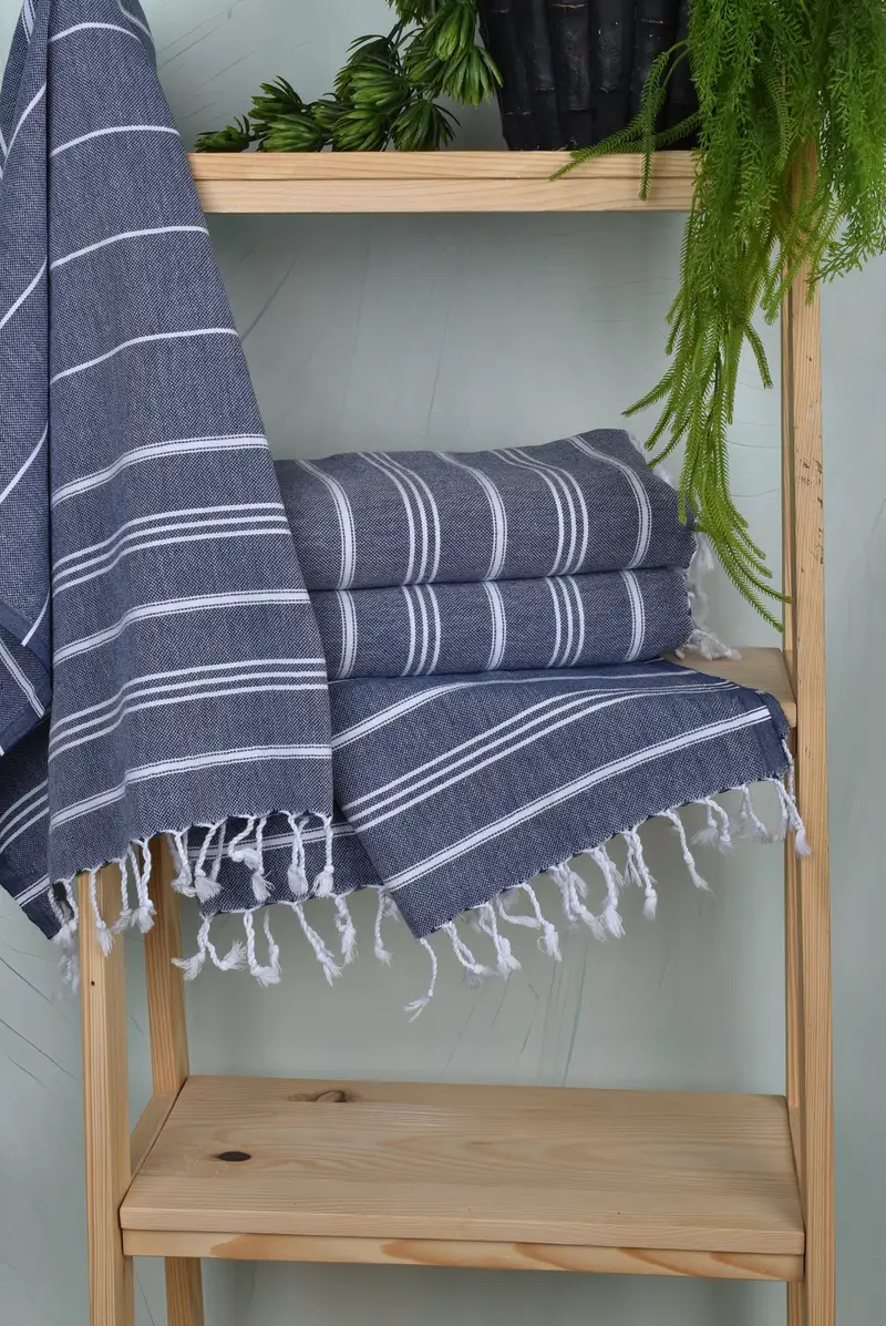 40x24 Cotton Striped Towel, Turkish Towel Hand Towel, Custom Hand Towel, Monogram Kitchen Towel, Valentine Day Gift For Her, Gift Boxes Tea Towels - 6