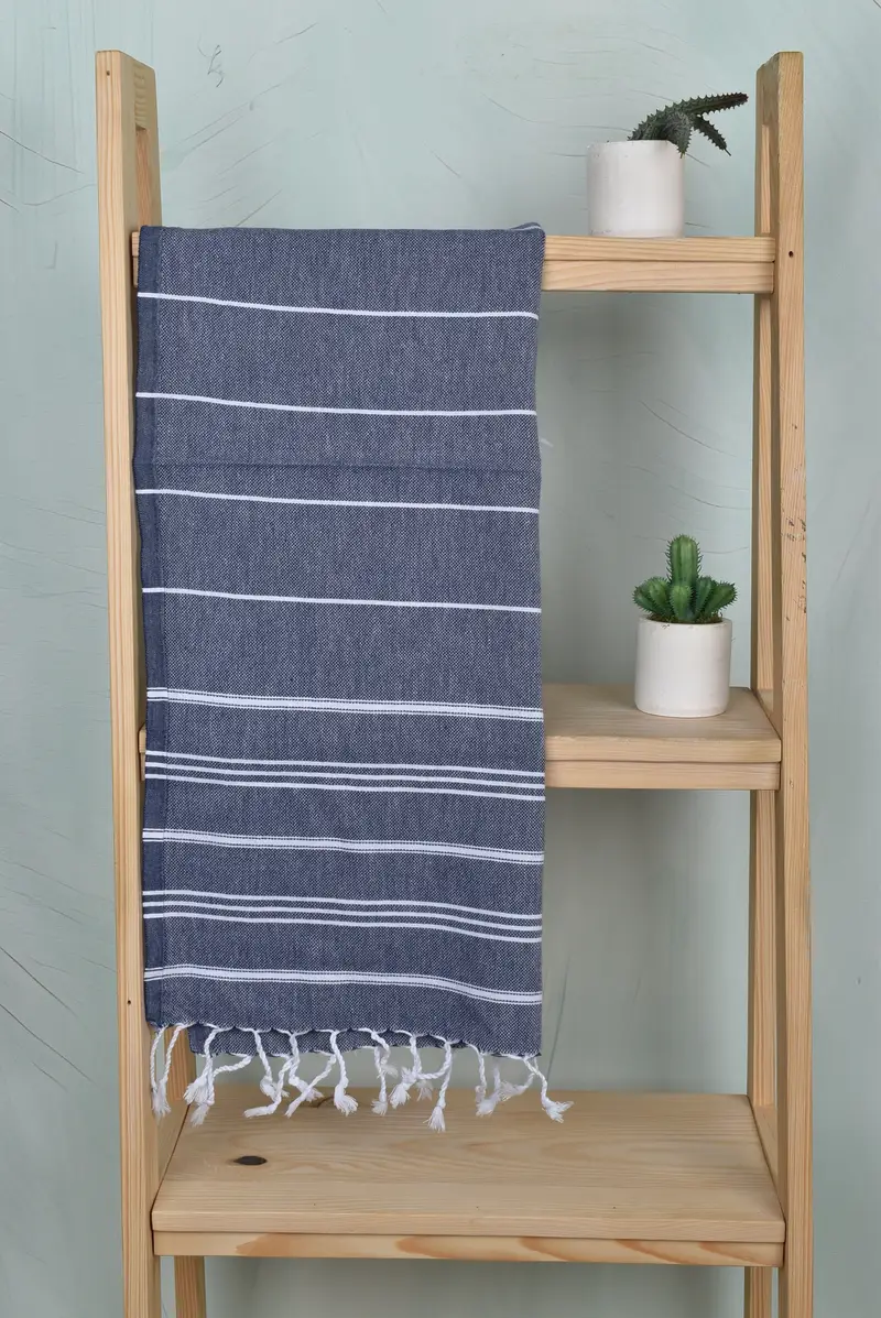 40x24 Cotton Striped Towel, Turkish Towel Hand Towel, Custom Hand Towel, Monogram Kitchen Towel, Valentine Day Gift For Her, Gift Boxes Tea Towels - 8