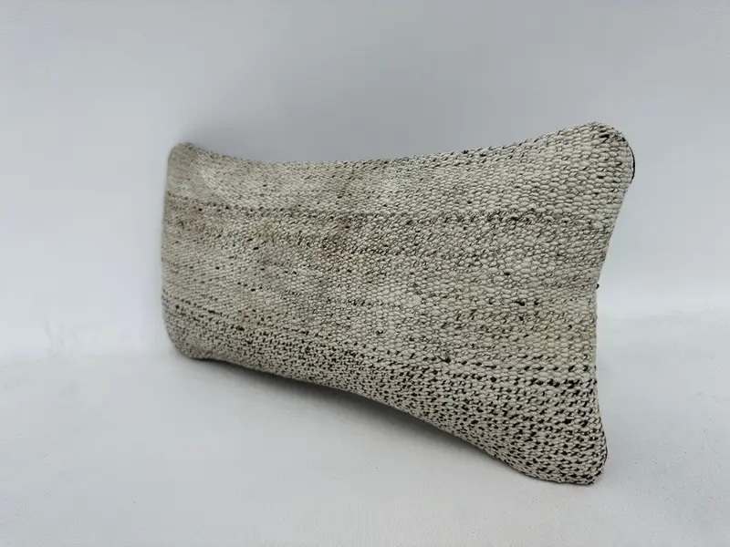 Pillow for Sofa, Pillow Cover, Kilim Rug Pillow Case, 8x16 White Cushion Cover, Patio Pillow, Vintage Pillow, Ethnic Pillow Sham, Boho Pillow - 4