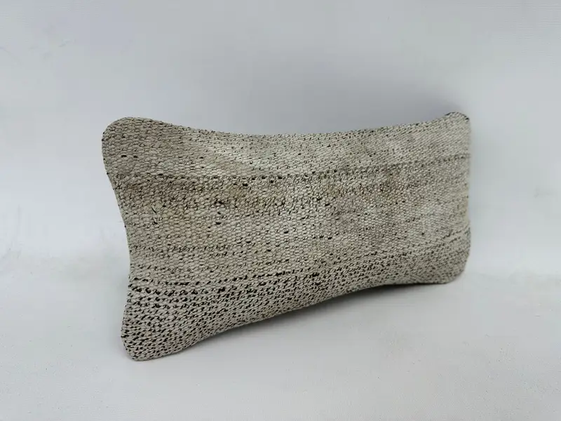 Pillow for Sofa, Pillow Cover, Kilim Rug Pillow Case, 8x16 White Cushion Cover, Patio Pillow, Vintage Pillow, Ethnic Pillow Sham, Boho Pillow - 3