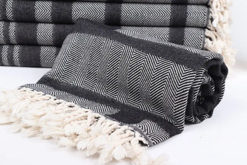 Handmade Turkish hammam towel, 68x38 Cotton Chevron Towel, Gift For Her, Gifts For Him, Christmas Gift, Oversized Beach Towel, Turkish Towel USA - 4
