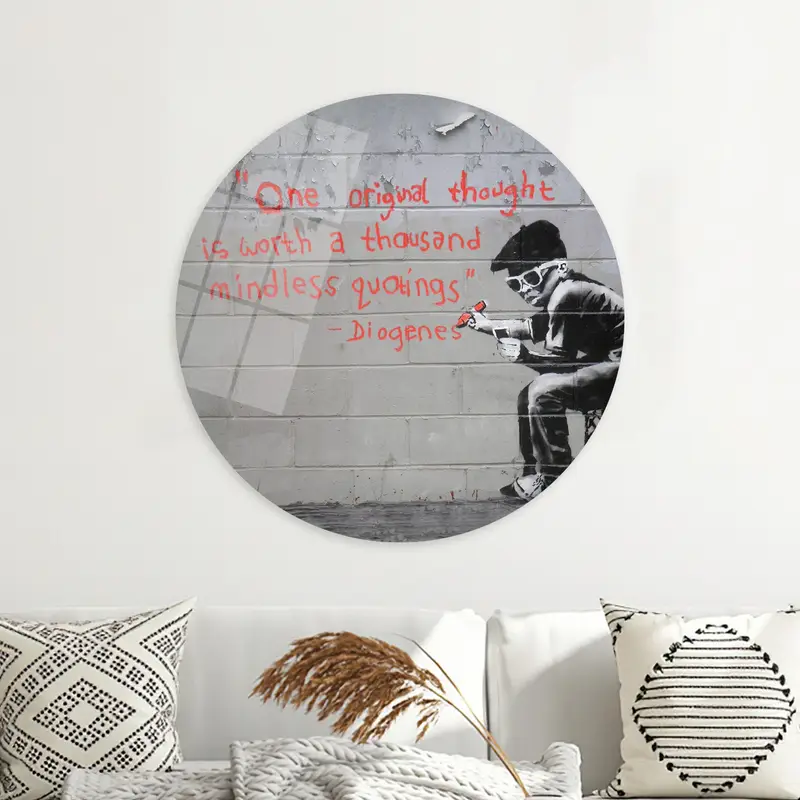 Authentic Banksy Graffiti Canvas Print - Iconic Urban Art