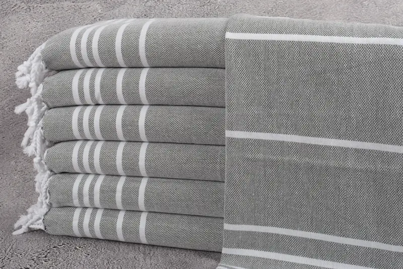 Decorative Towel, Monogrammed Hand Towel, Holiday Towel, Custom Hand Towel, Turkish Hand Towel, Welcome Wedding Gift, 38x18 Cotton Striped Towel - 1
