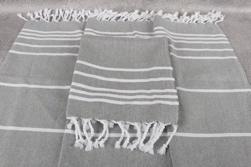 Decorative Towel, Monogrammed Hand Towel, Holiday Towel, Custom Hand Towel, Turkish Hand Towel, Welcome Wedding Gift, 38x18 Cotton Striped Towel - 4