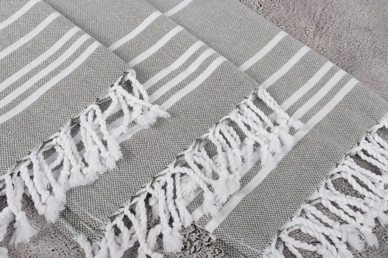 Decorative Towel, Monogrammed Hand Towel, Holiday Towel, Custom Hand Towel, Turkish Hand Towel, Welcome Wedding Gift, 38x18 Cotton Striped Towel - 5