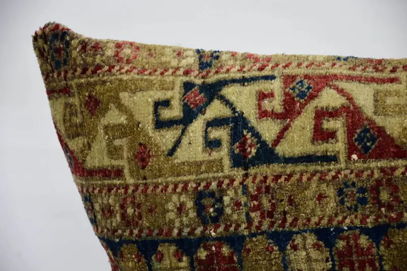 Car Cushion Case, Ikat Pillow Sham, 16x48 Beige Cushion Case, Handmade Kilim Cushion, Pillow, Pillow for Couch, Seat Pillow Case, Turkish Pillow - 2