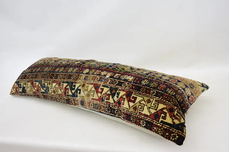 Car Cushion Case, Ikat Pillow Sham, 16x48 Beige Cushion Case, Handmade Kilim Cushion, Pillow, Pillow for Couch, Seat Pillow Case, Turkish Pillow - 6