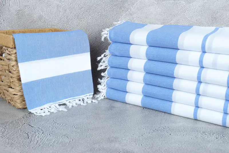 Monogrammed Beach Towel, Personalized Beach Towel, 70x40 Cotton Striped Towel, Personalized Towel Gift, Turkish hand towel, House Warming Gift - 3