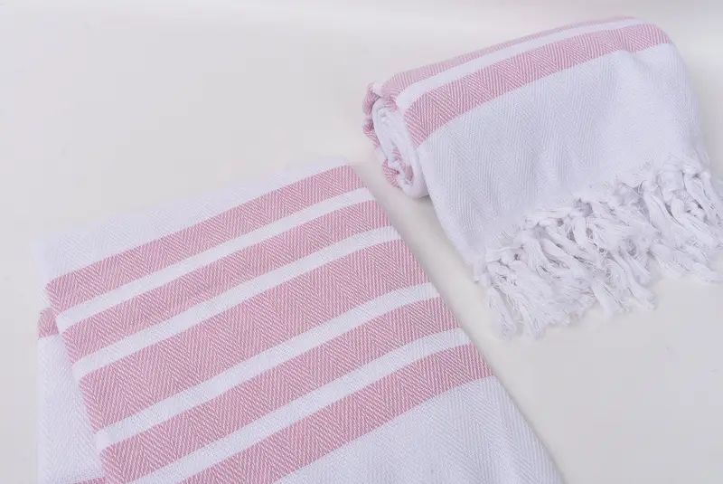 Embroidery Towel, 70x40 Cotton Herringbone Towel, Turkish Towel Beach, Peshtemal Towel USA, Gift Boxes Towel, Handmade Gift, Monogram Turkish Towel - 7