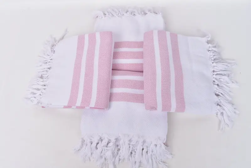 Embroidery Towel, 70x40 Cotton Herringbone Towel, Turkish Towel Beach, Peshtemal Towel USA, Gift Boxes Towel, Handmade Gift, Monogram Turkish Towel - 6