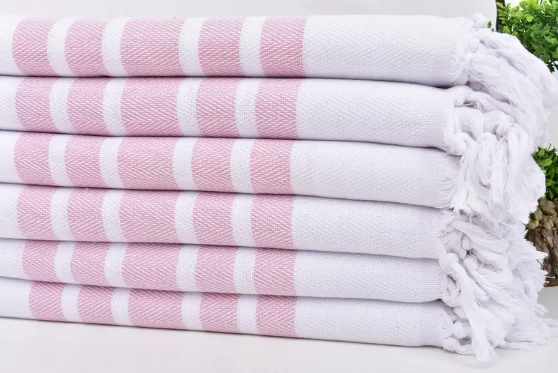 Embroidery Towel, 70x40 Cotton Herringbone Towel, Turkish Towel Beach, Peshtemal Towel USA, Gift Boxes Towel, Handmade Gift, Monogram Turkish Towel - 3