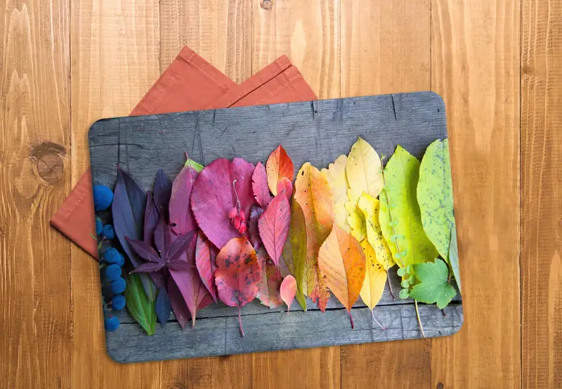 Rainbow-Edged Glass Cutting Board, Tempered Safety, Modern Kitchen