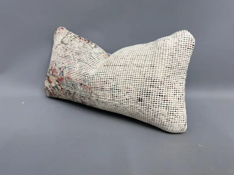 Vintage Cushion Cover, Kilim Cushion Sham, Pillow Case, Cotton Pillow Cover, 8x16 Beige Pillow Sham, Vintage Kilim Pillow, Handmade Kilim Cushion - 3
