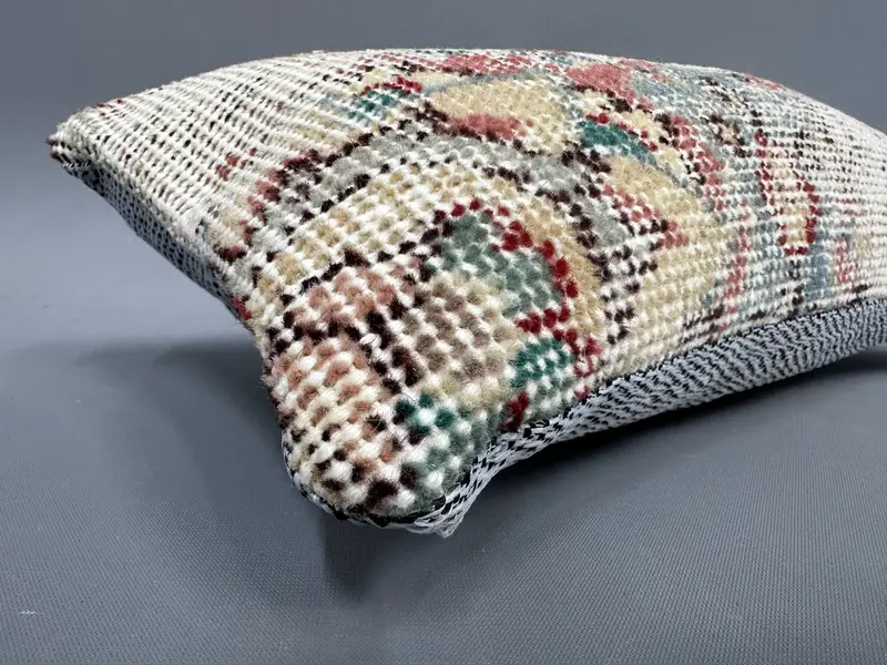 Vintage Cushion Cover, Kilim Cushion Sham, Pillow Case, Cotton Pillow Cover, 8x16 Beige Pillow Sham, Vintage Kilim Pillow, Handmade Kilim Cushion - 6