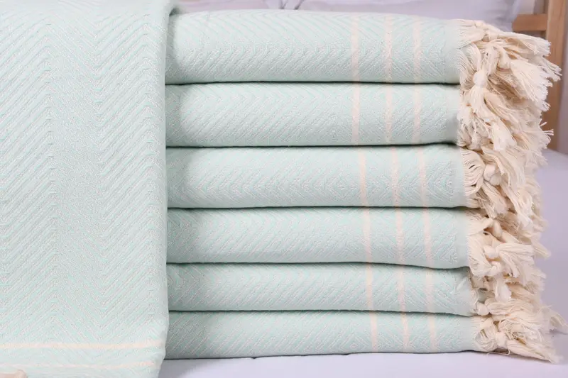 96x70 Cotton Diamond Towel, Housewarming Gift, Beach Wedding Favor, King Size Bedspread, Wedding Favors, Custom Wedding Gifts, Turkish Blanket Throw - 1