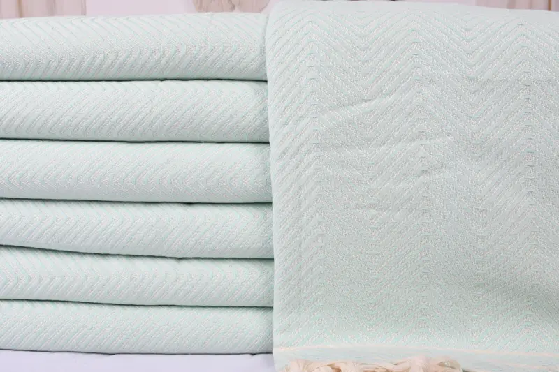 96x70 Cotton Diamond Towel, Housewarming Gift, Beach Wedding Favor, King Size Bedspread, Wedding Favors, Custom Wedding Gifts, Turkish Blanket Throw - 3