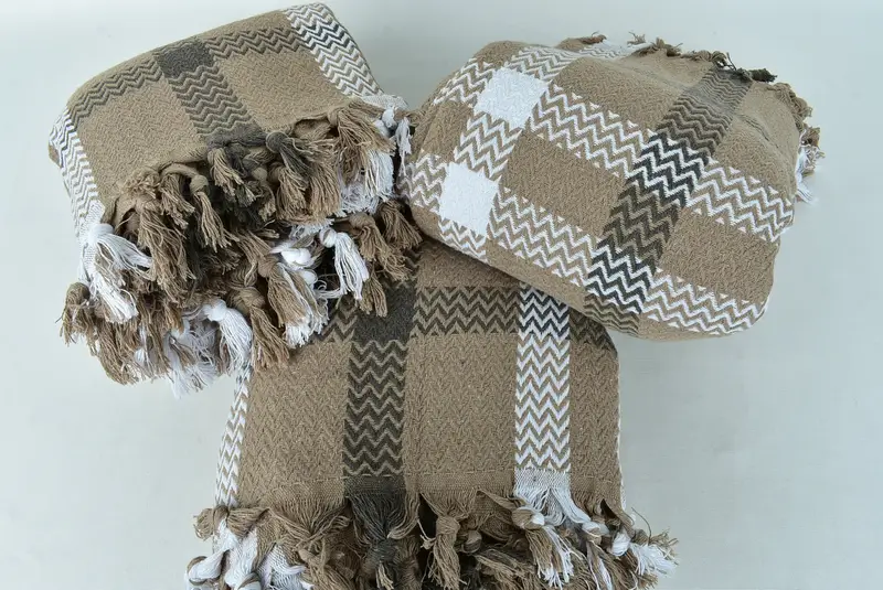 Organic Throw, Beach Theme Wedding Gift, Custom Wedding Gifts, 90x80 Cotton Striped Towel, Custom Blanket, Bridesmaid Proposal Gift, Wedding Favors - 6