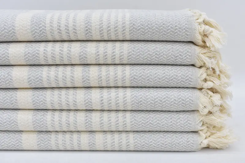 Turkish Towel USA, Memorial Gift, Quick-Dry Beach Towel, Housewarming Gift, Soft and absorbent Turkish towel, Soft towel, 70x40 Cotton Striped Towel - 2