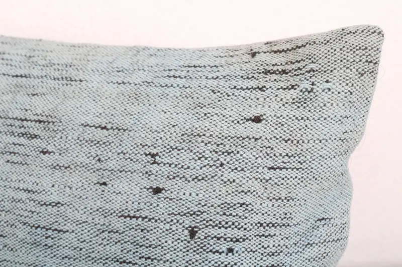 Patio Cushion Cover, Pillow Sham, Turkish Kilim Pillow, Vintage Kilim Throw Pillow, Gift Pillow, Outdoor Patio Pillow, 12x20 Blue Pillow Sham - 5