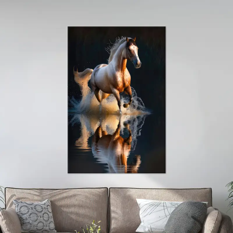 Horse Canvas, Horses Wall Decor, Canvas Art, Horse Lover Gift, Farmhouse Decor, Loft Home Decor, Man Cave Wall Art, Living Room Decor, - 3