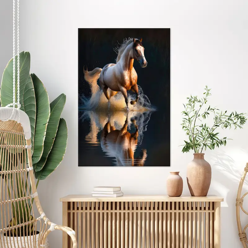 Horse Canvas, Horses Wall Decor, Canvas Art, Horse Lover Gift, Farmhouse Decor, Loft Home Decor, Man Cave Wall Art, Living Room Decor, - 2