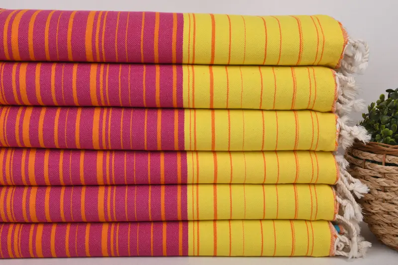 Customized Towels, Custom Towel, Custom Name Towel, Monogram Turkish Bath Towel, Sand-resistant towel, 70x40 Cotton Striped Towel, Fouta towel - 2