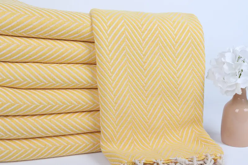 Christmas Favors, Beach towel, Oversized Beach Towel, Holiday Towel, Peshtemal Towel, Custom Beach Towel, 70x40 Cotton Striped Towel, Yoga Towel - 2